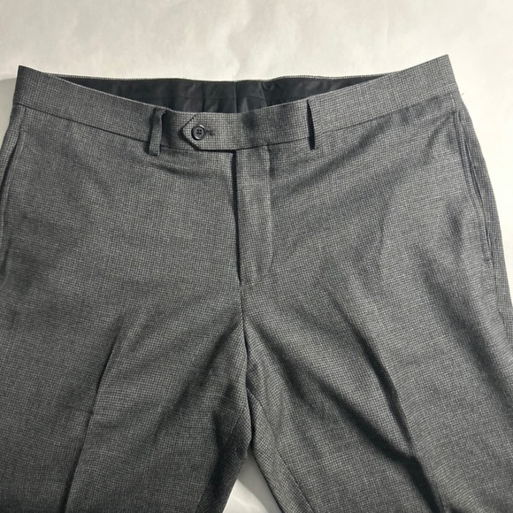 Brooks Brothers Classic Mens Wool Dress Office Pants Charcoal Grey‎ W36 L30 - Picture 7 of 7